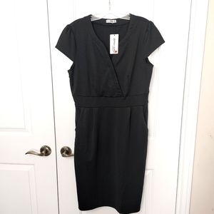 Office wear size Large black mid length dress